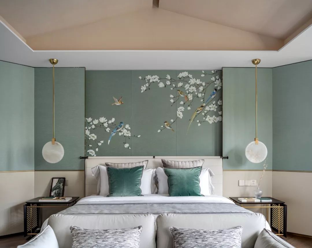 新中式风格家装设计室内装修效果图-卧室 新中式风格家装设计室内装修效果图-卧室