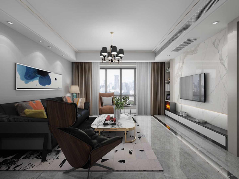 现代前卫风格室内装修效果图-华邦祥和园二居96平米-客厅 现代前卫风格室内装修效果图-华邦祥和园二居96平米-客厅