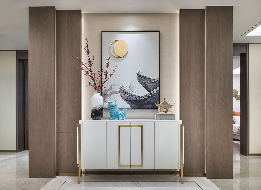 新中式风格家装设计室内装修效果图-玄关 新中式风格家装设计室内装修效果图-玄关