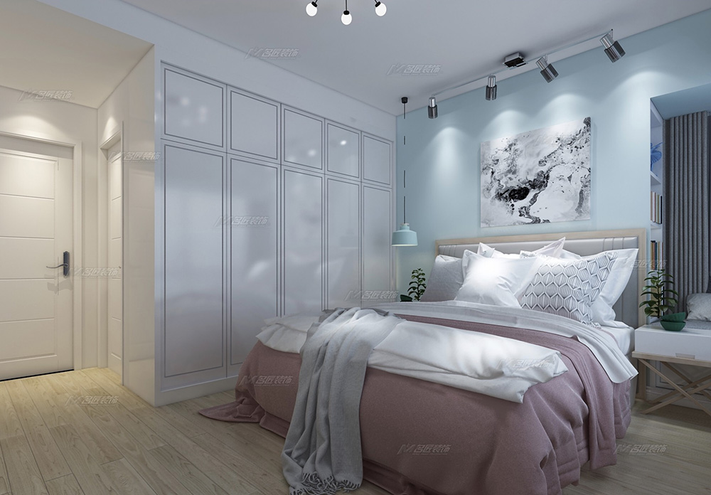 绿地璀璨天城三居135平米北欧风格装修案例-主卧 绿地璀璨天城三居135平米北欧风格装修案例-主卧