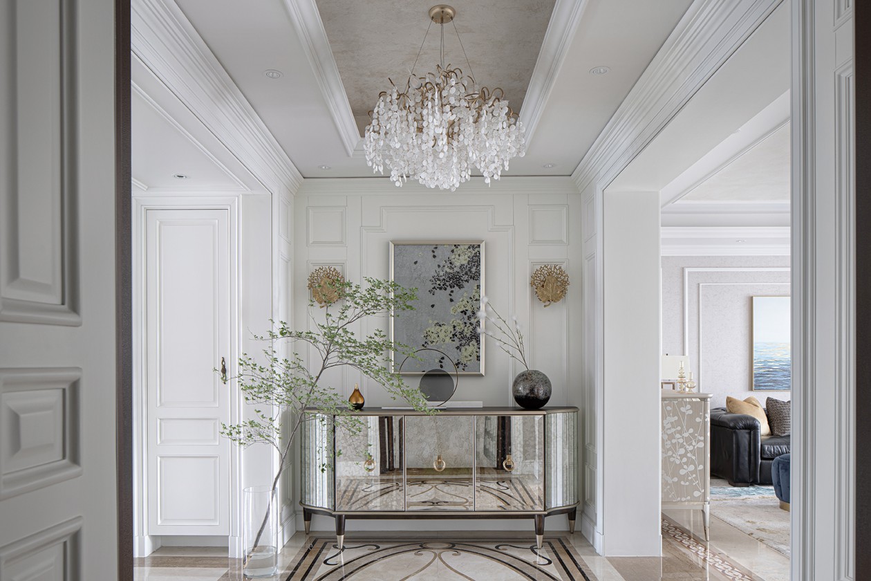 现代轻奢风格家装设计室内装修效果图-玄关 现代轻奢风格家装设计室内装修效果图-玄关