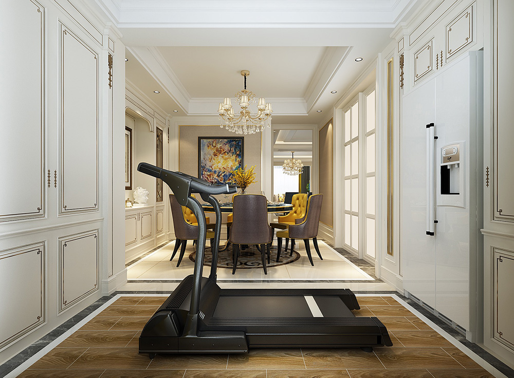 装修公司欧式风格室内装修效果图-健身区