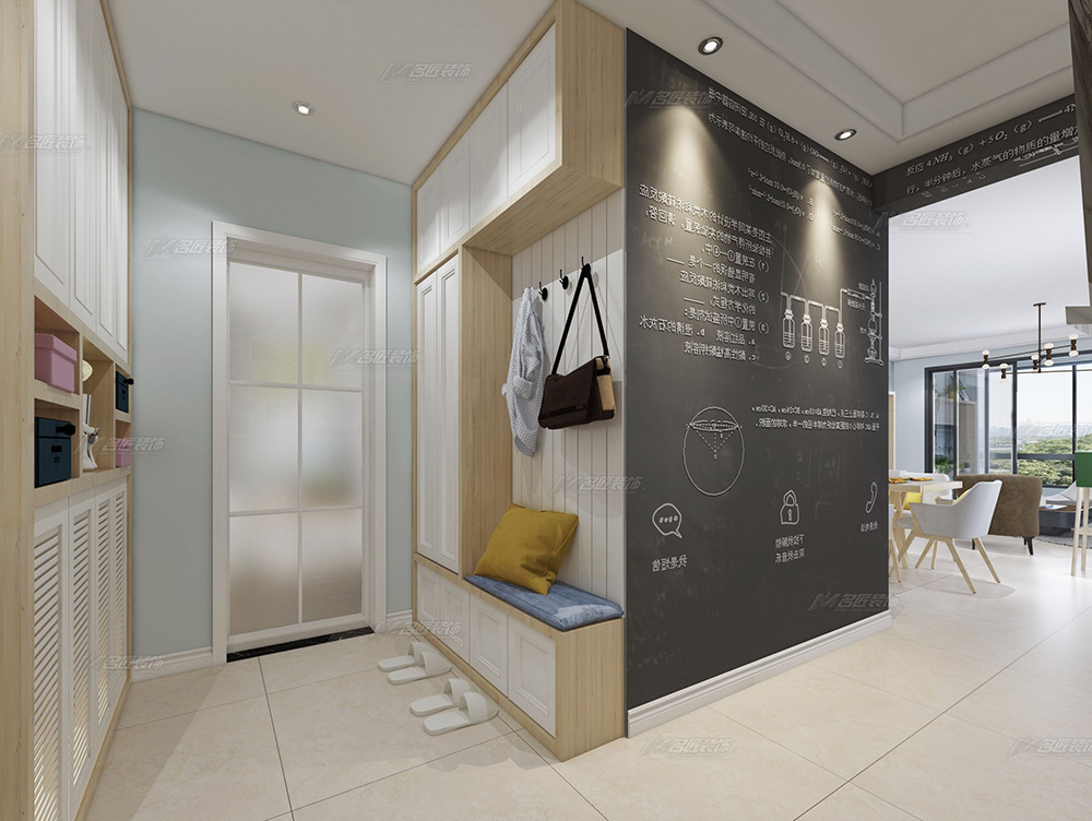 绿地璀璨天城三居135平米北欧风格装修案例-玄关 绿地璀璨天城三居135平米北欧风格装修案例-玄关