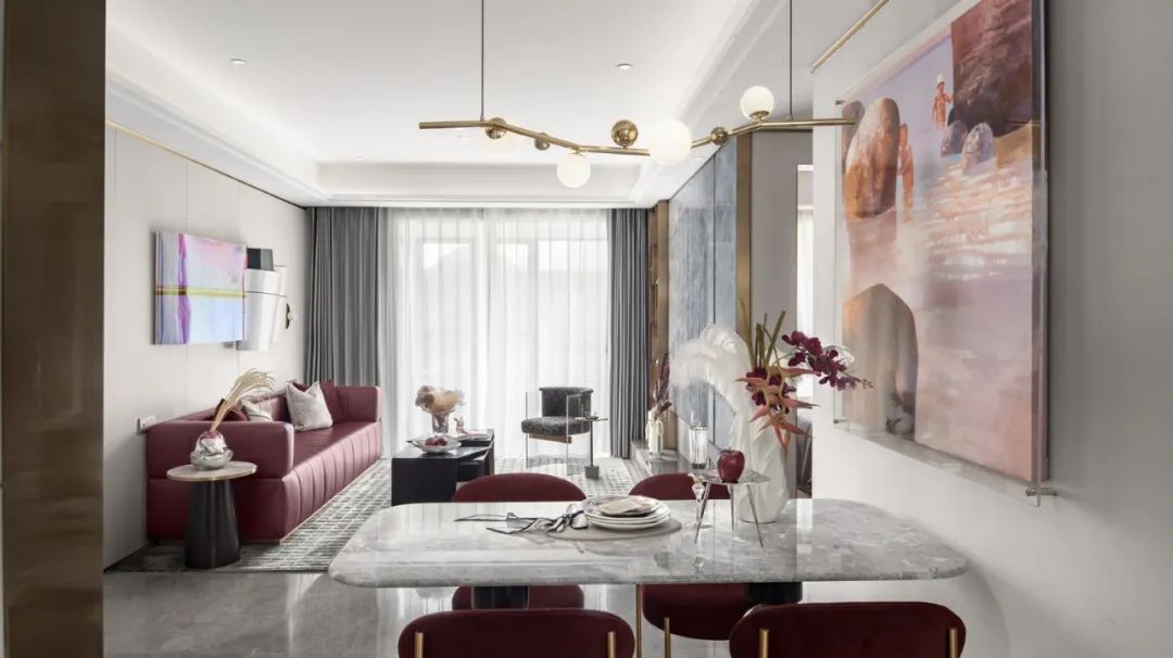 高雅轻奢风格室内设计家装案例-餐厅 高雅轻奢风格室内设计家装案例-餐厅