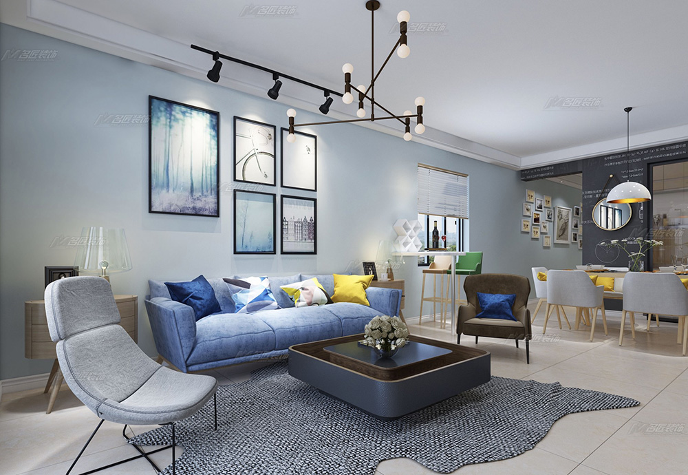 绿地璀璨天城三居135平米北欧风格装修案例-客厅 绿地璀璨天城三居135平米北欧风格装修案例-客厅