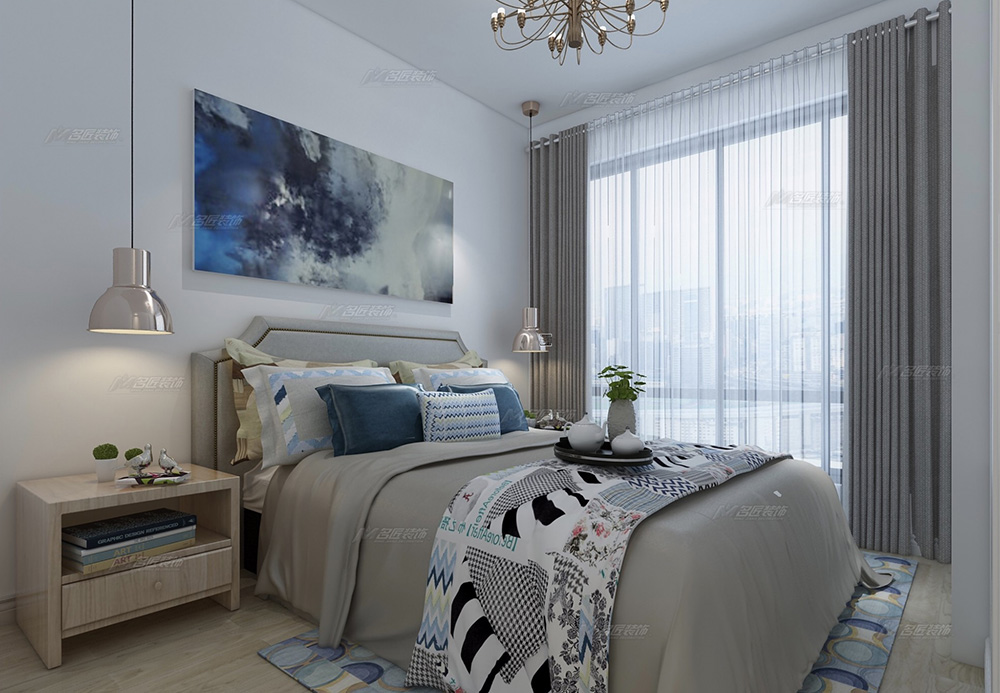 绿地璀璨天城三居135平米北欧风格装修案例-次卧 绿地璀璨天城三居135平米北欧风格装修案例-次卧
