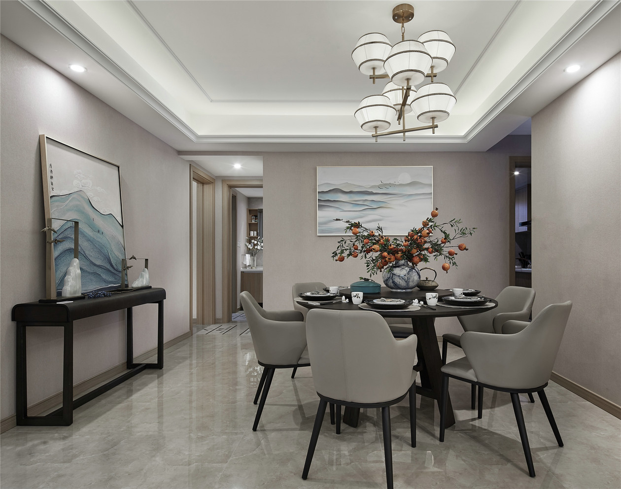 新中式风格室内设计家装案例-餐厅 新中式风格室内设计家装案例-餐厅