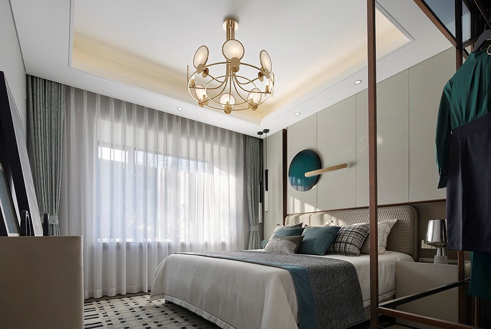 现代轻奢风格室内家装案例效果图-卧室 现代轻奢风格室内家装案例效果图-卧室