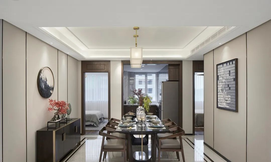 现代新中式风格室内设计家装案例-餐厅 现代新中式风格室内设计家装案例-餐厅