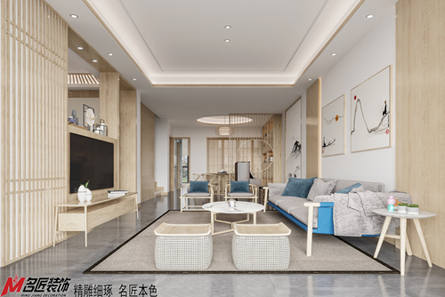 桂林301平米以上新中式风格兴荣郡别墅室内装修设计案例