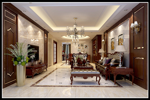 花都101-200平米新中式风格紫薇丽都室内装修设计案例