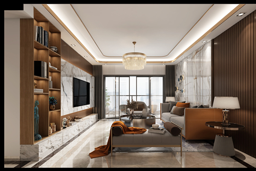 广州101-200平米现代轻奢风格淘金家园室内装修设计案例